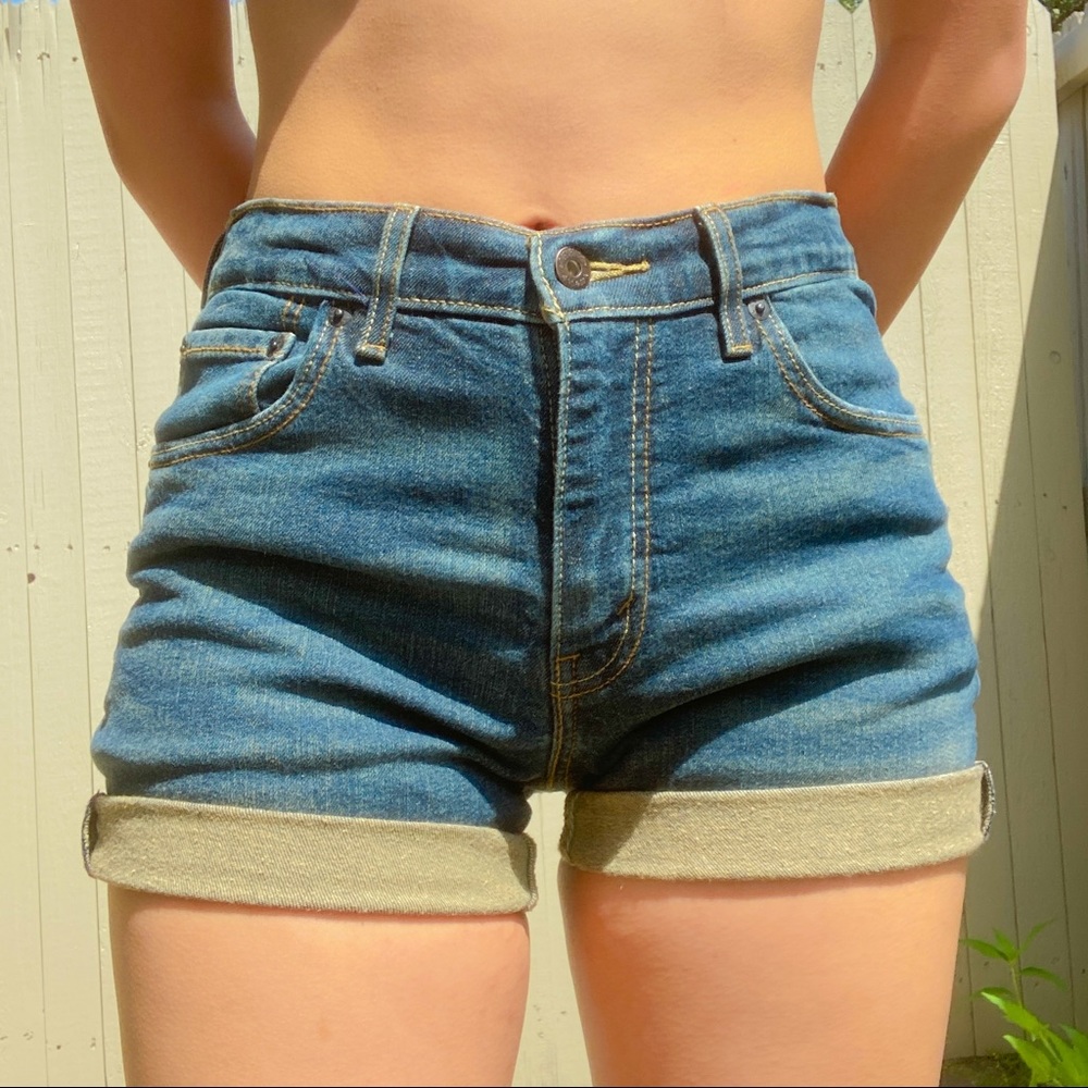 dark wash shorts